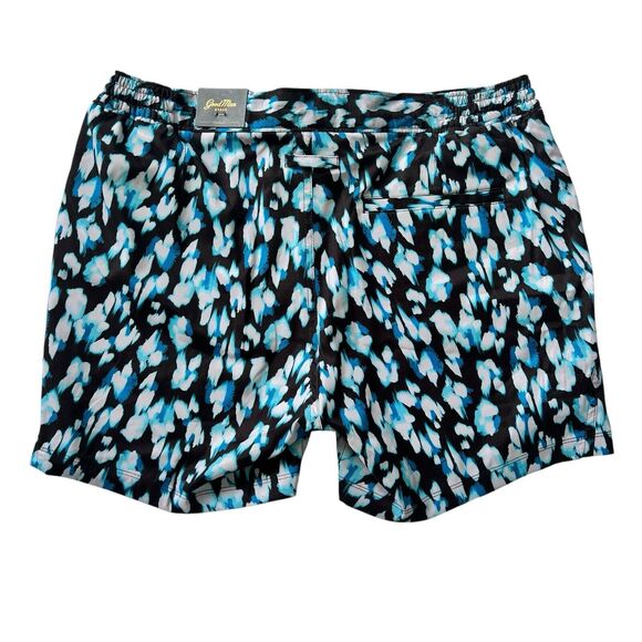 Men’s Good Man Brand Swim Trunks Size M Blue Black NWT - Picture 2 of 5